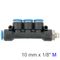 Pu Hose Fitting Manifold 4 X 10mm Port X 1/8